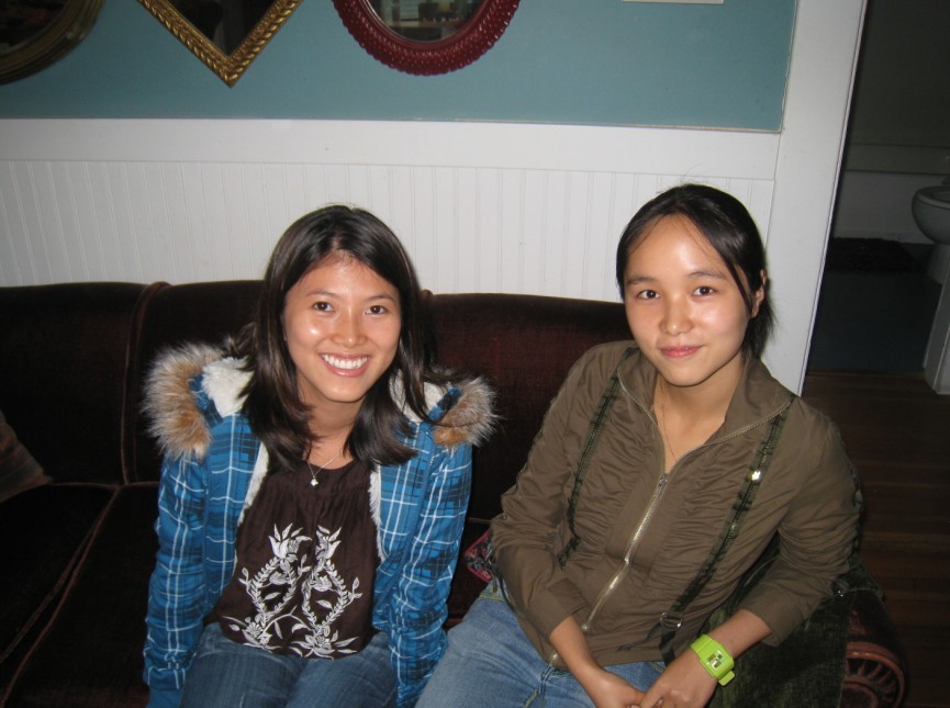 Uyen & Dongni have just arrived at Sally's for our Opening Dinner.