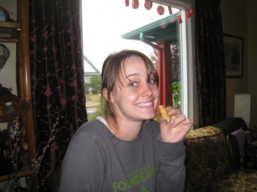Christina is enjoying her starter.