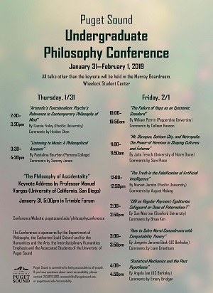 Poster of Sessions at 2019 Undergrad Philosophy Conference