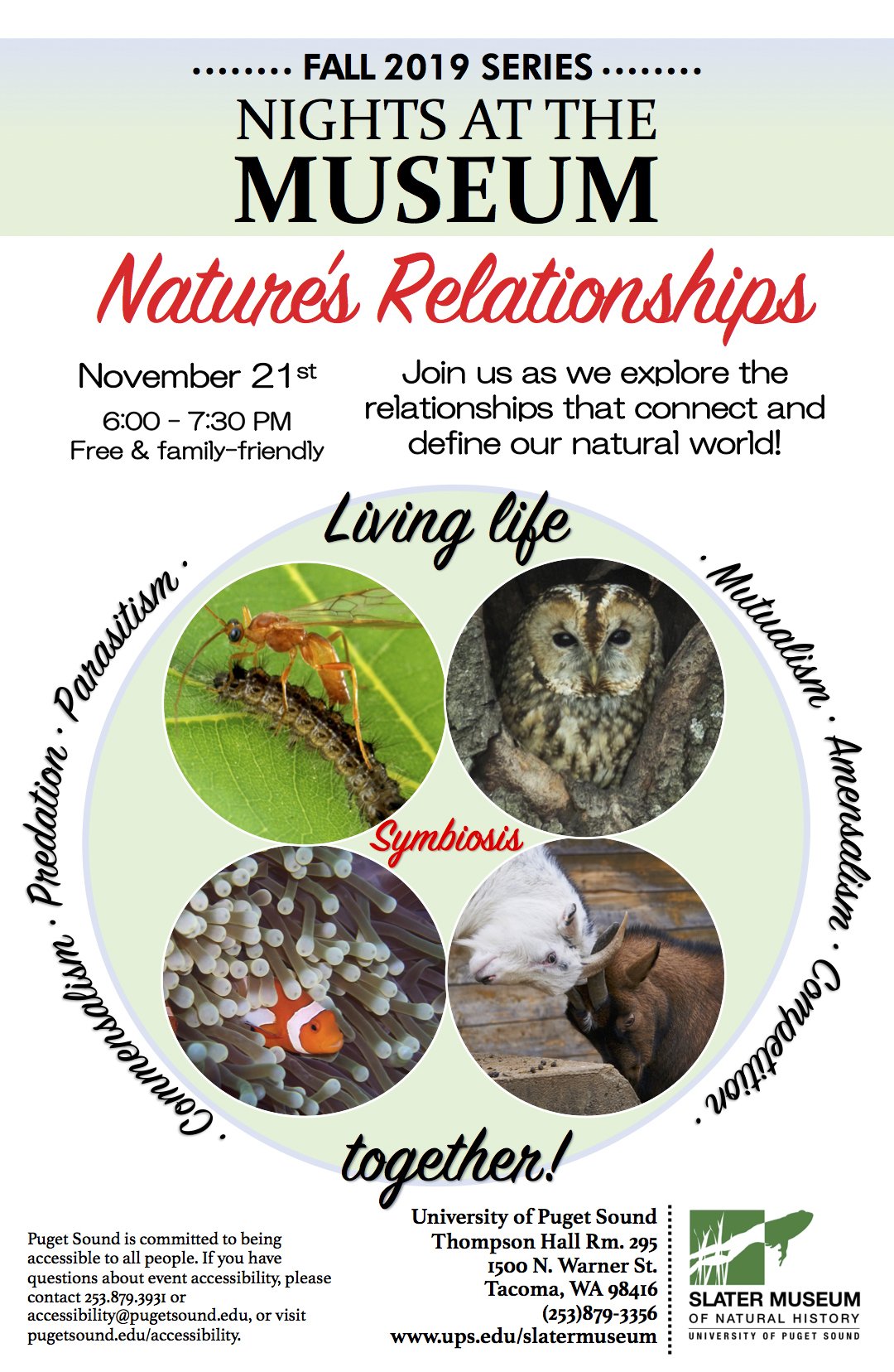Nature's Relationships event poster