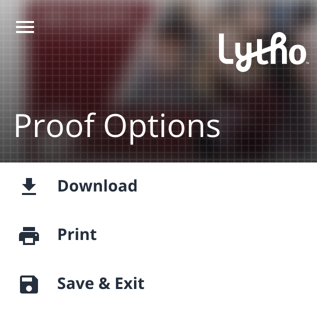 Lytho proof options