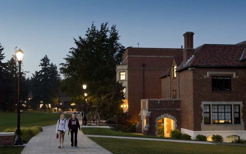 Regester and Commencement Walk at night