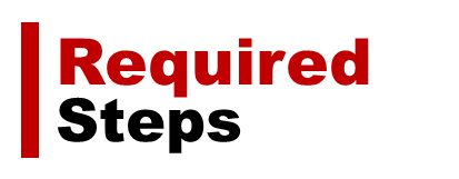 Jump to Required Steps section