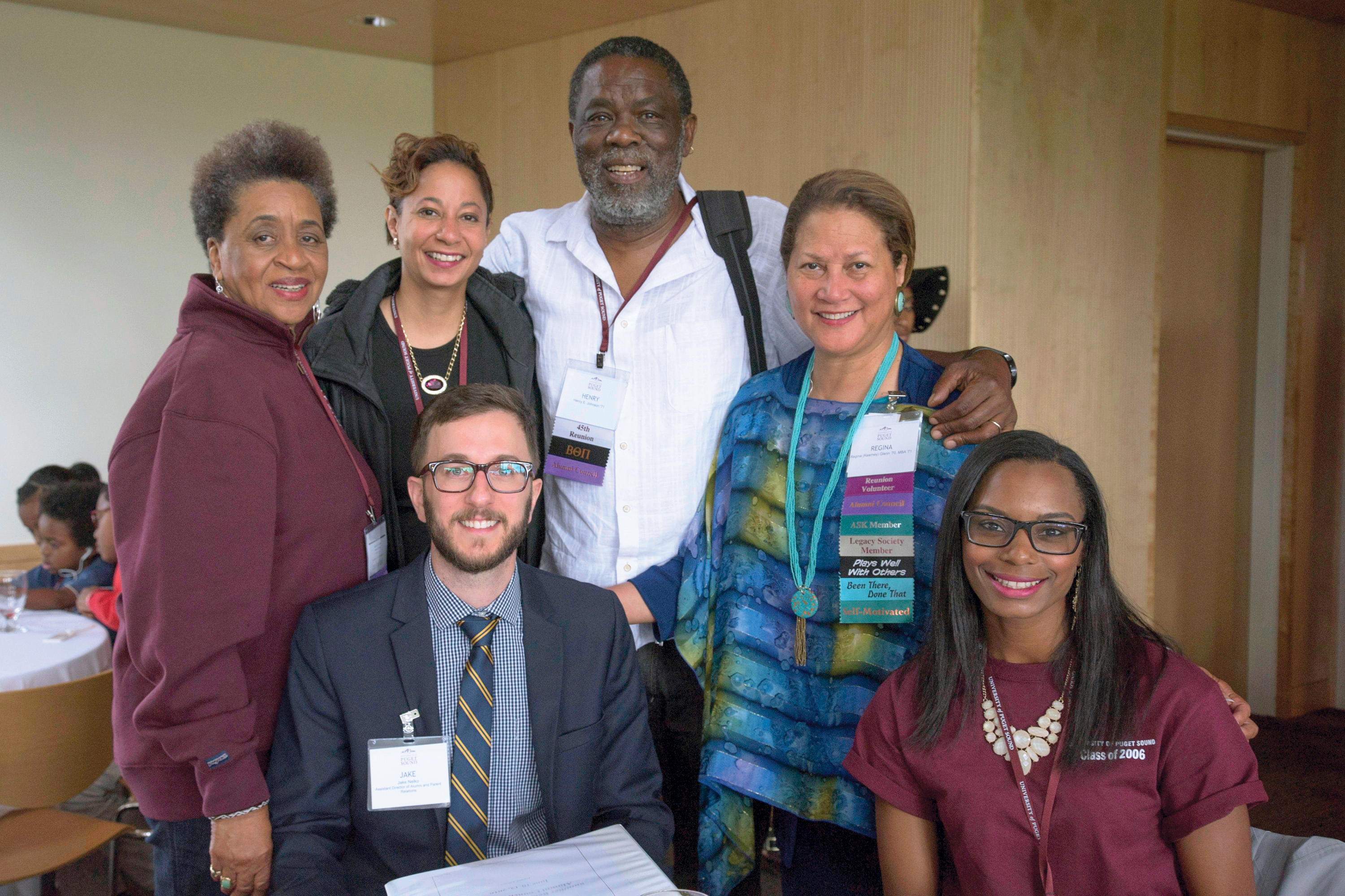 members of the Black Alumni Union with students during orientation