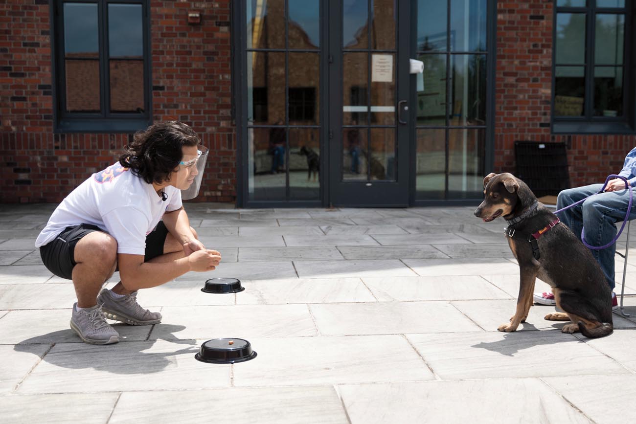 Devin Anderson ’22 and dog