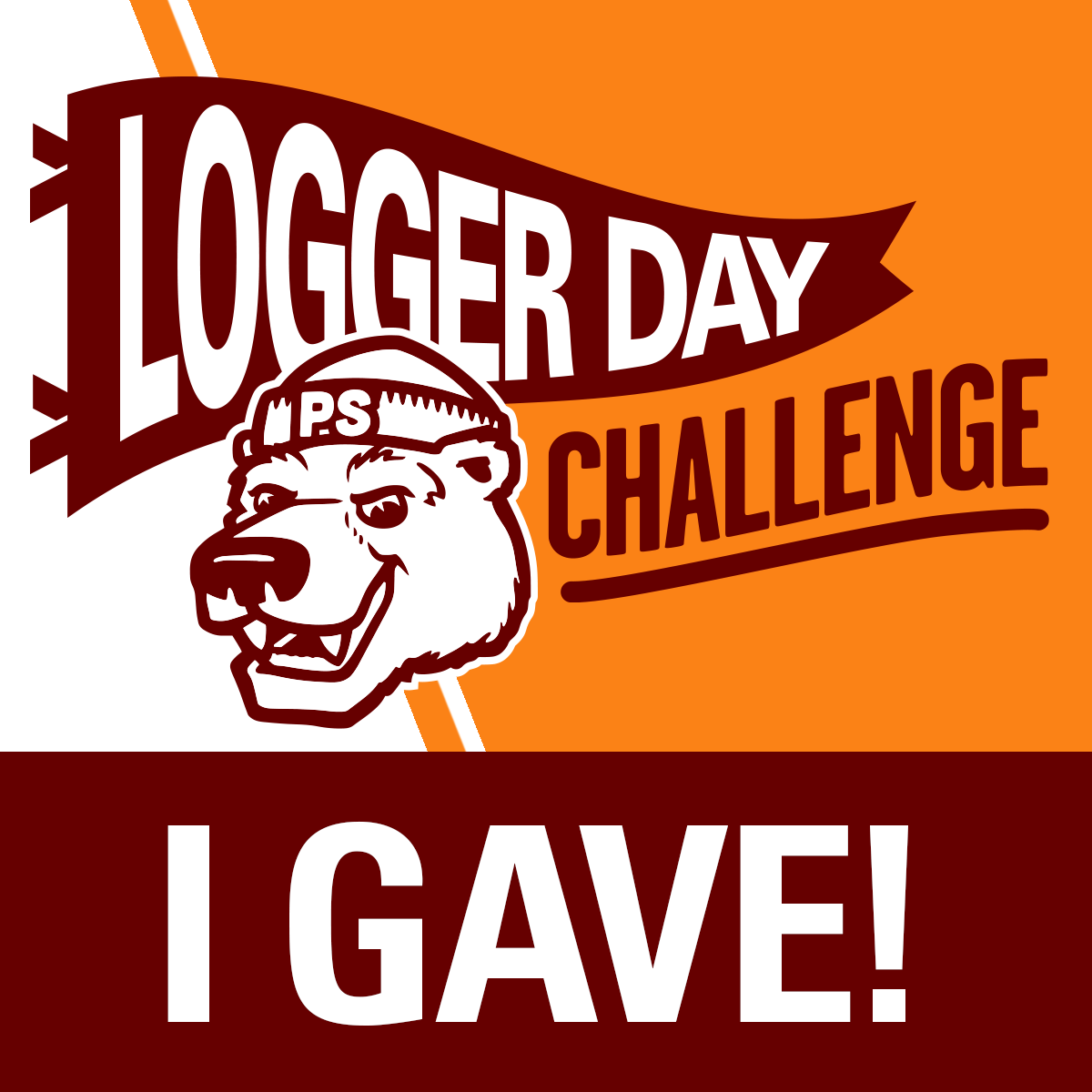Logger Day Challenge 2022 social media badge: I GAVE!