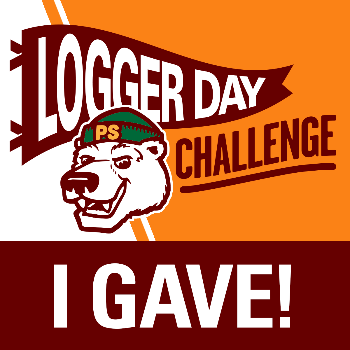 Logger Day Challenge 2022 social media badge green and gold
