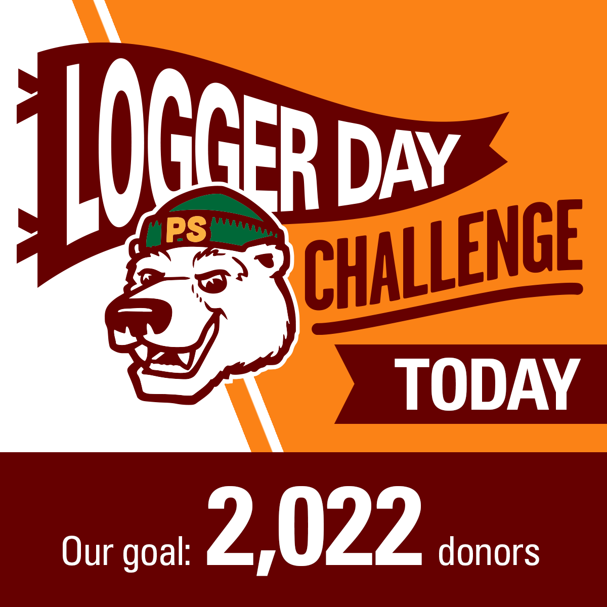 Logger Day Challenge 2022 social media badge green and gold