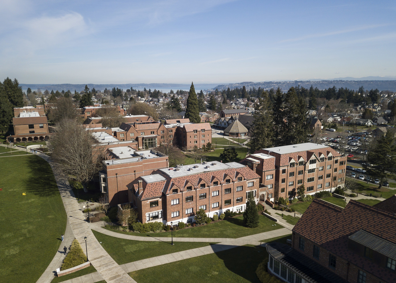 Drone view of campus