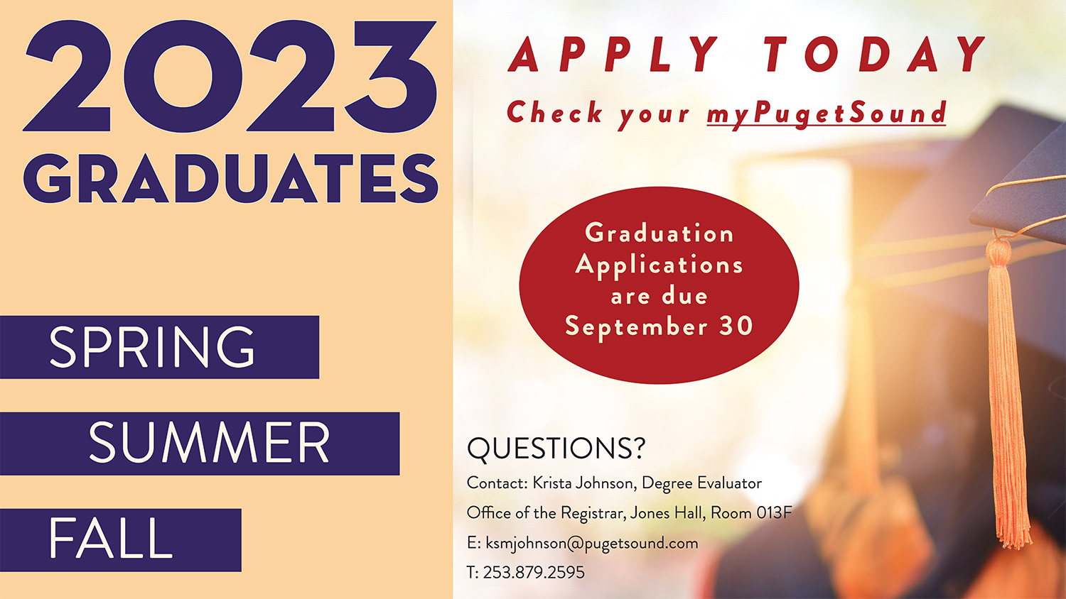 Application Deadline for May/August/December 2023 Graduations
