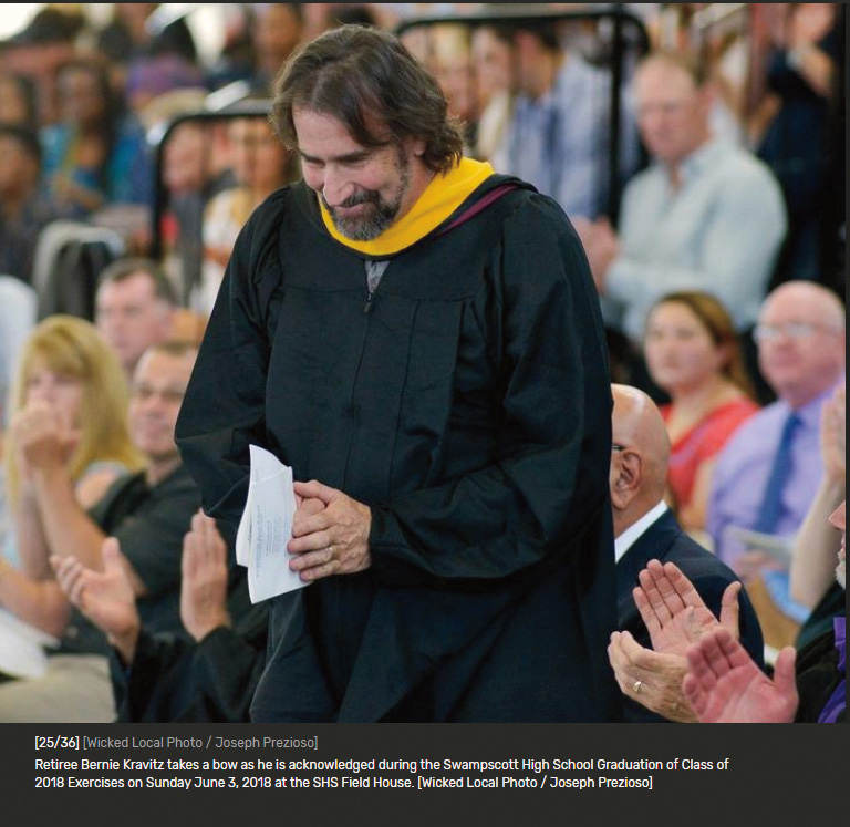 Bernard Kravitz '81, at the 2019 Swampscott High School graduation ceremony.