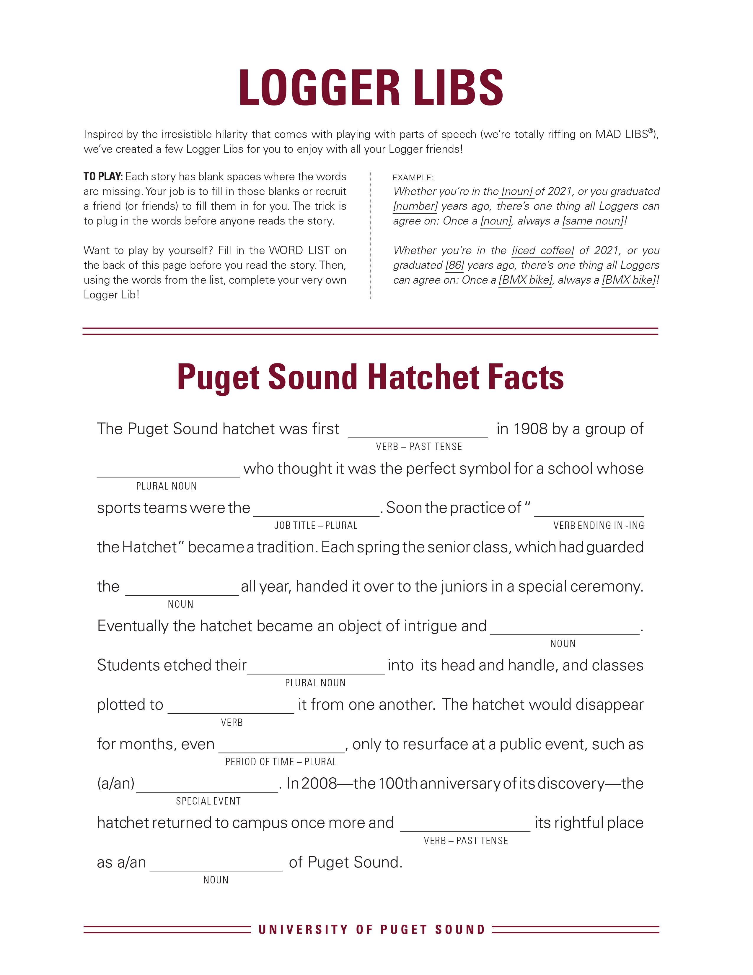 Logger Libs Hatchet Facts
