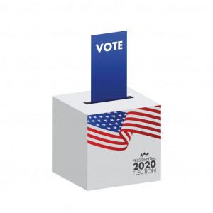 USA vote box graphical illustration