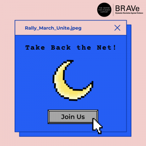 Take back the net event poster