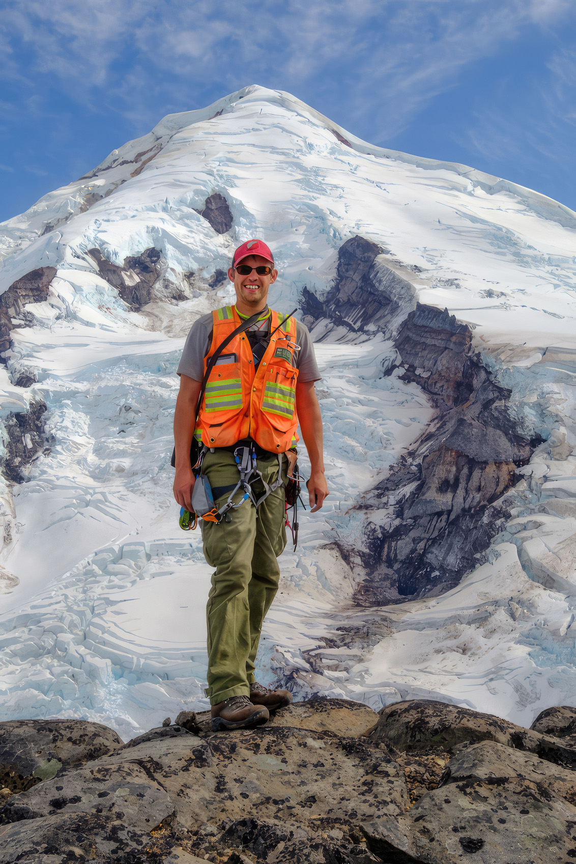 Matt Loewen at Iliamna Volcano.