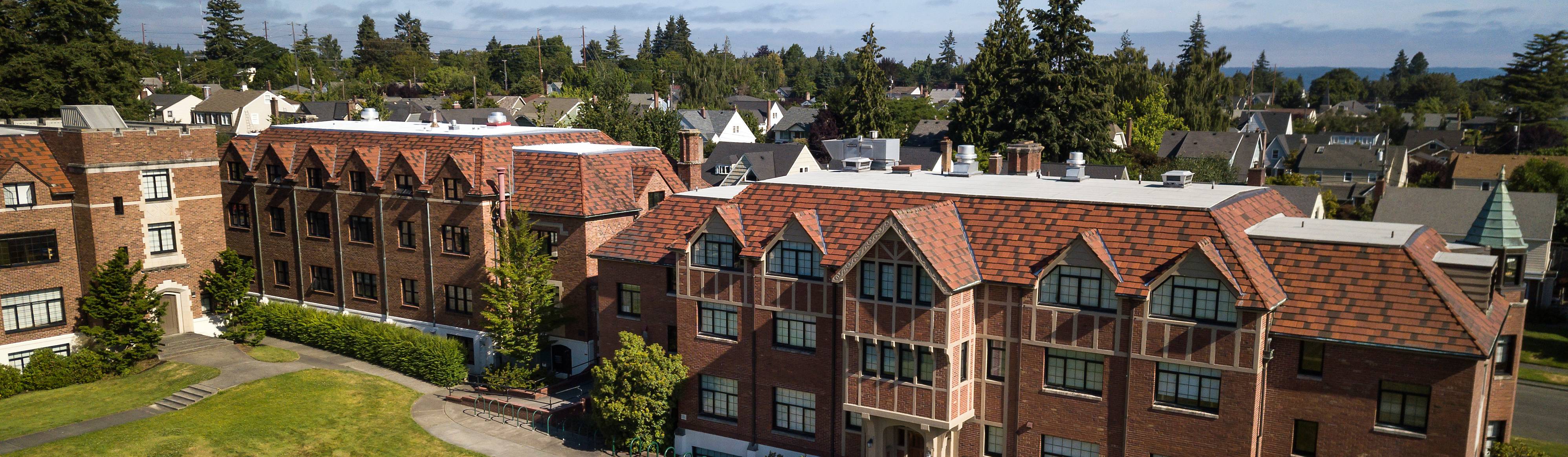 Residence halls on campus