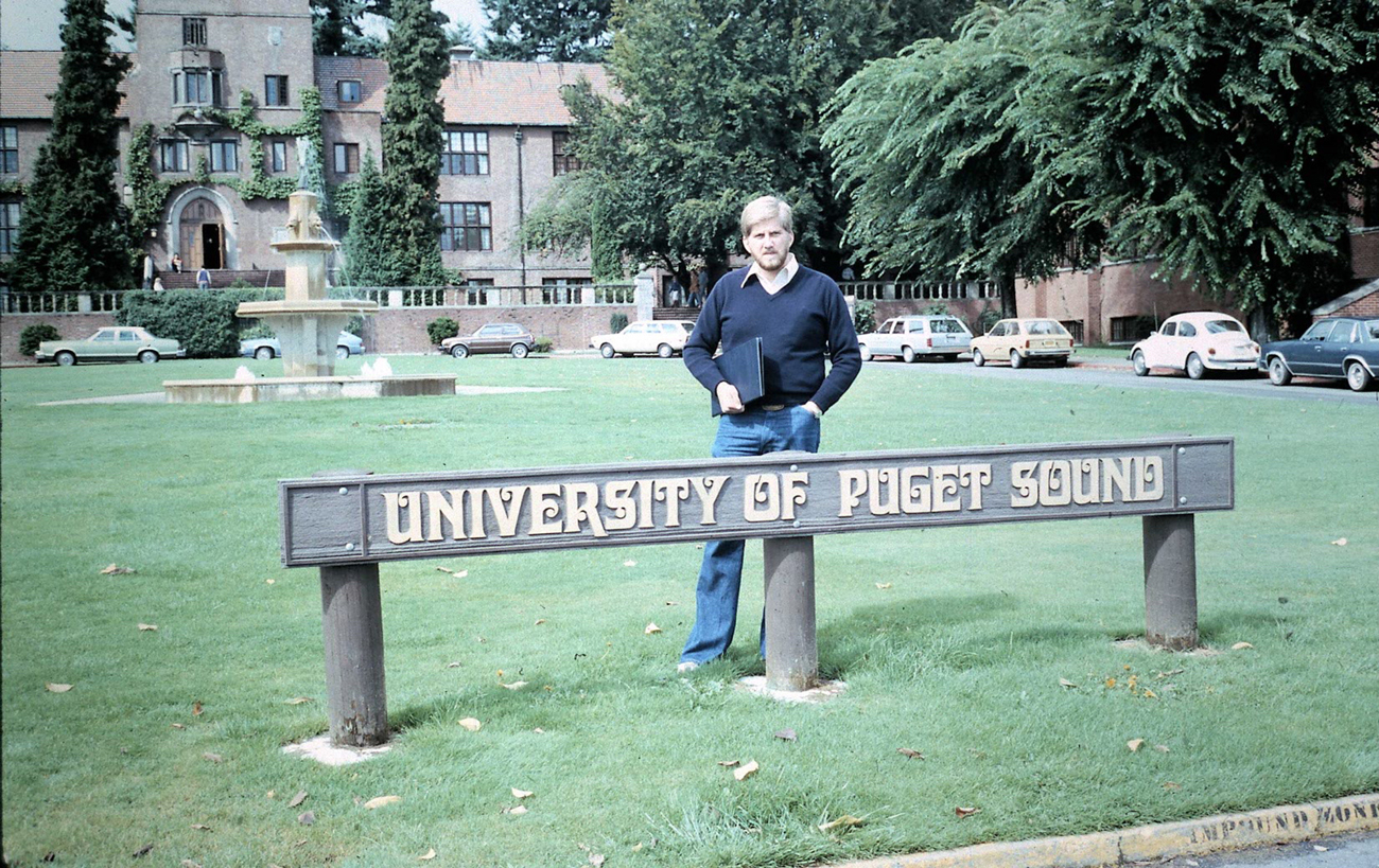 Houston Dougharty on the Puget Sound campus in 1979