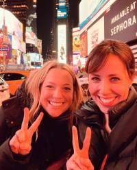 Taylor Ash '09 and Anna Hansen Sayre '05 work together in NYC