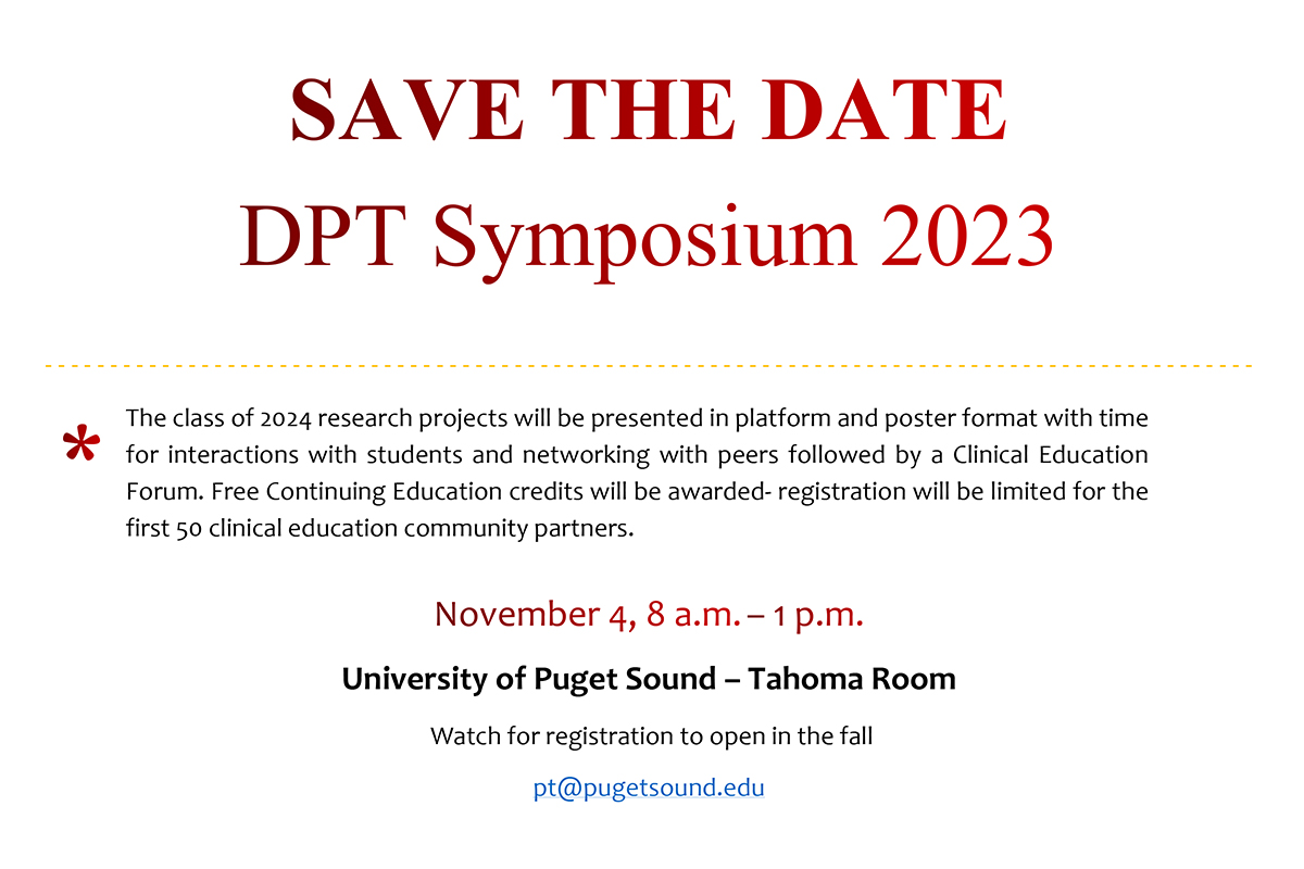 DPT Symposium 2023 flyer