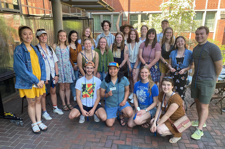 Biology Academic Honors students gathered for group photo 