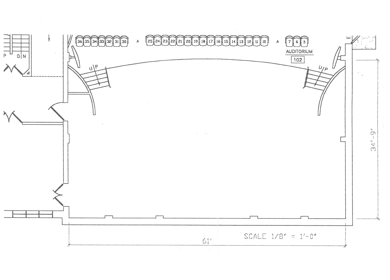 Schematic diagram of Concert Hall Stage