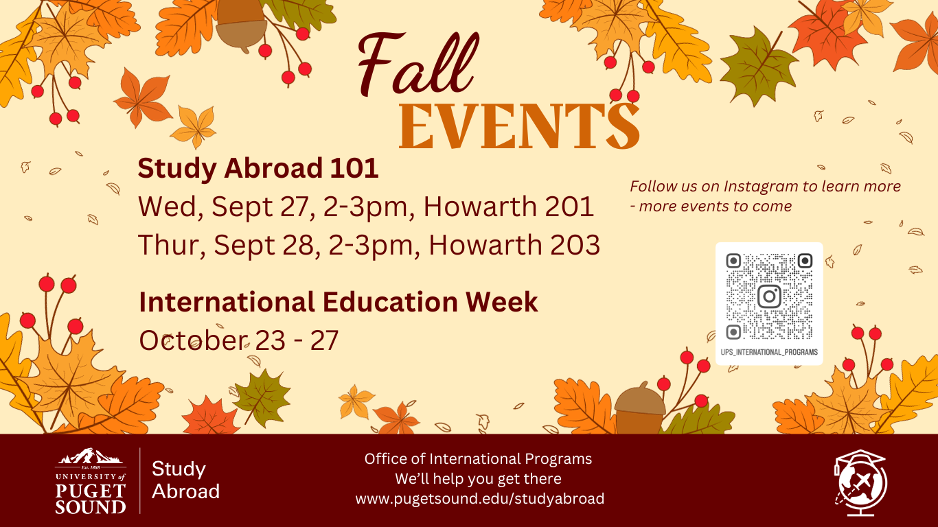 Fall Study Abroad Events Poster