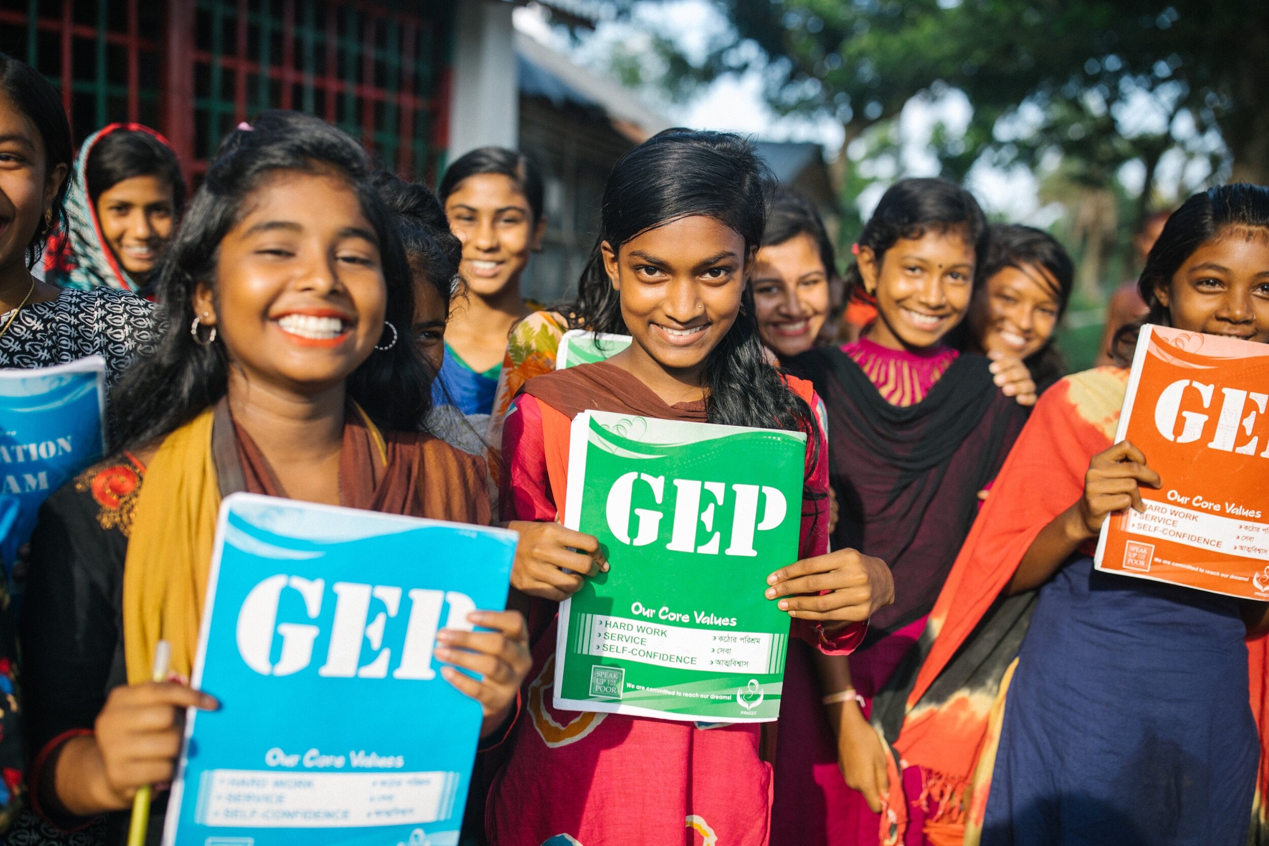 Girls in the Speak Up program in Bangladesh. Photo courtesy of Troy Anderson ’91.