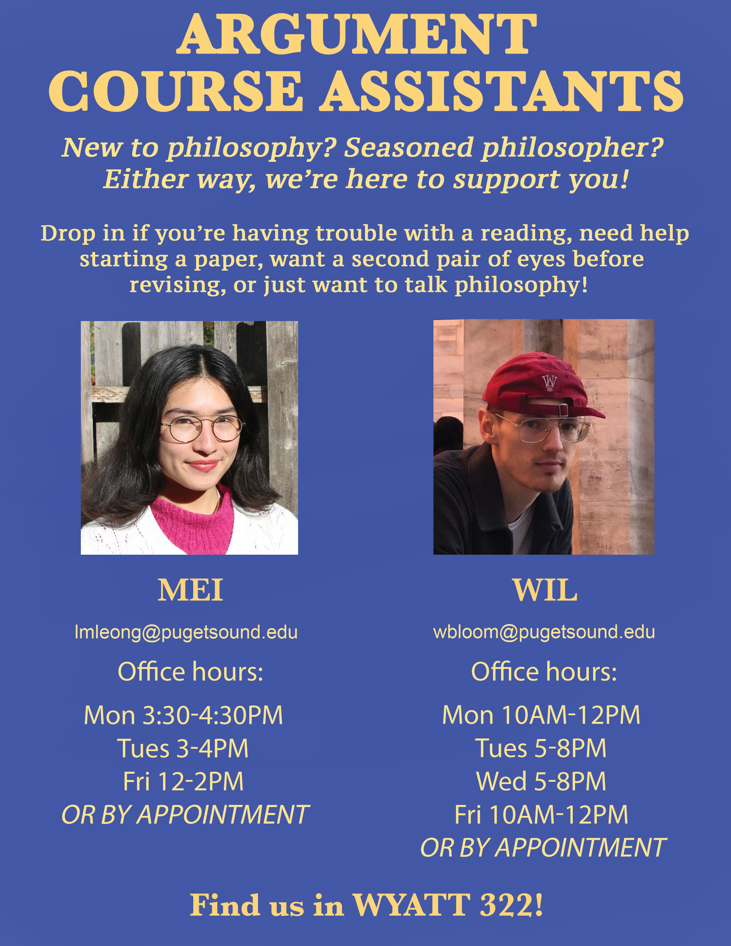 Argument Course Assistant Info Fall 2023