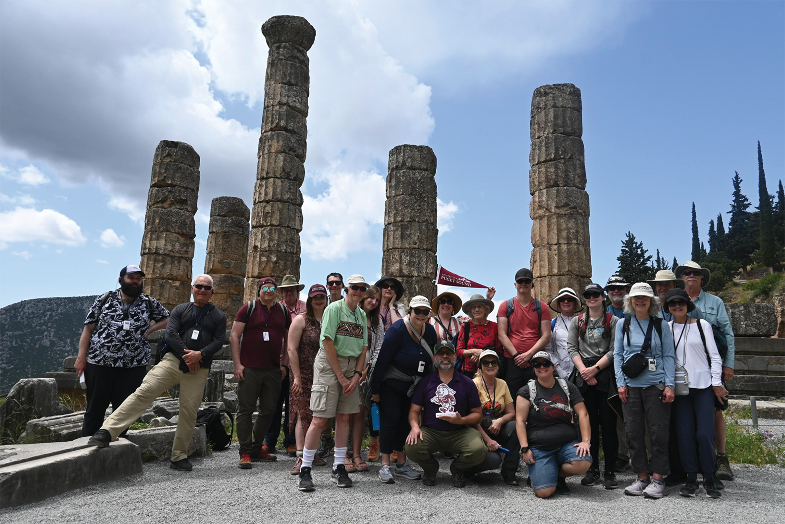 Alumni tour group in Greece.