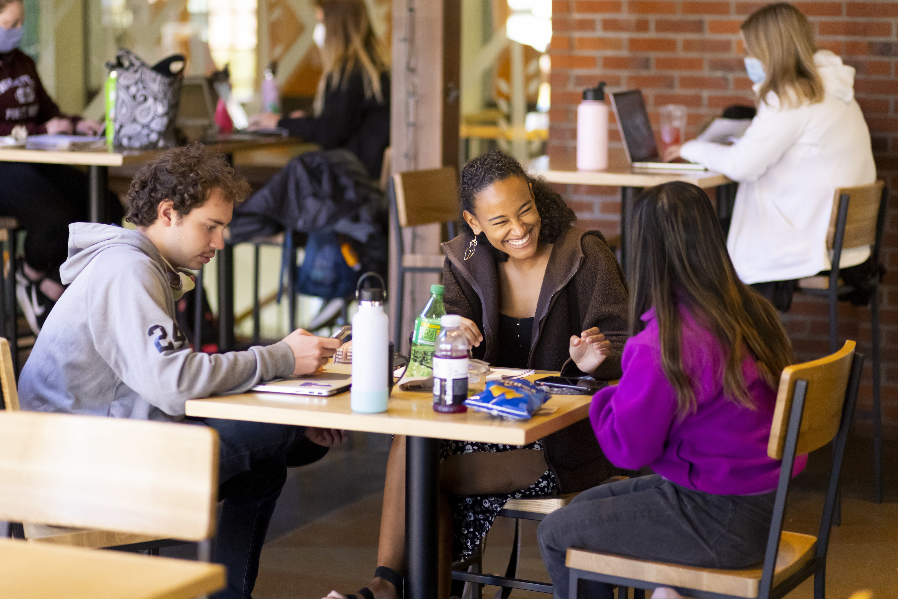 Students relax in Diversions Cafe