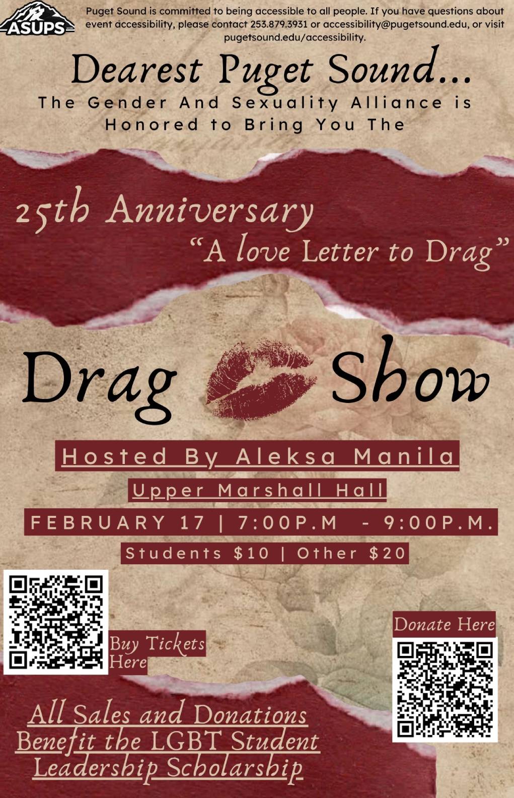 25th Annual Puget Sound Drag Show poster