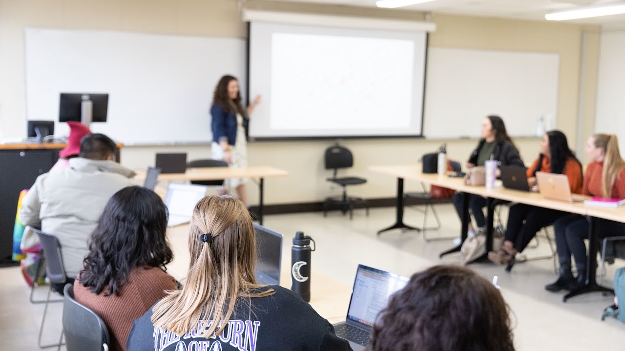 Students and teacher in classroom