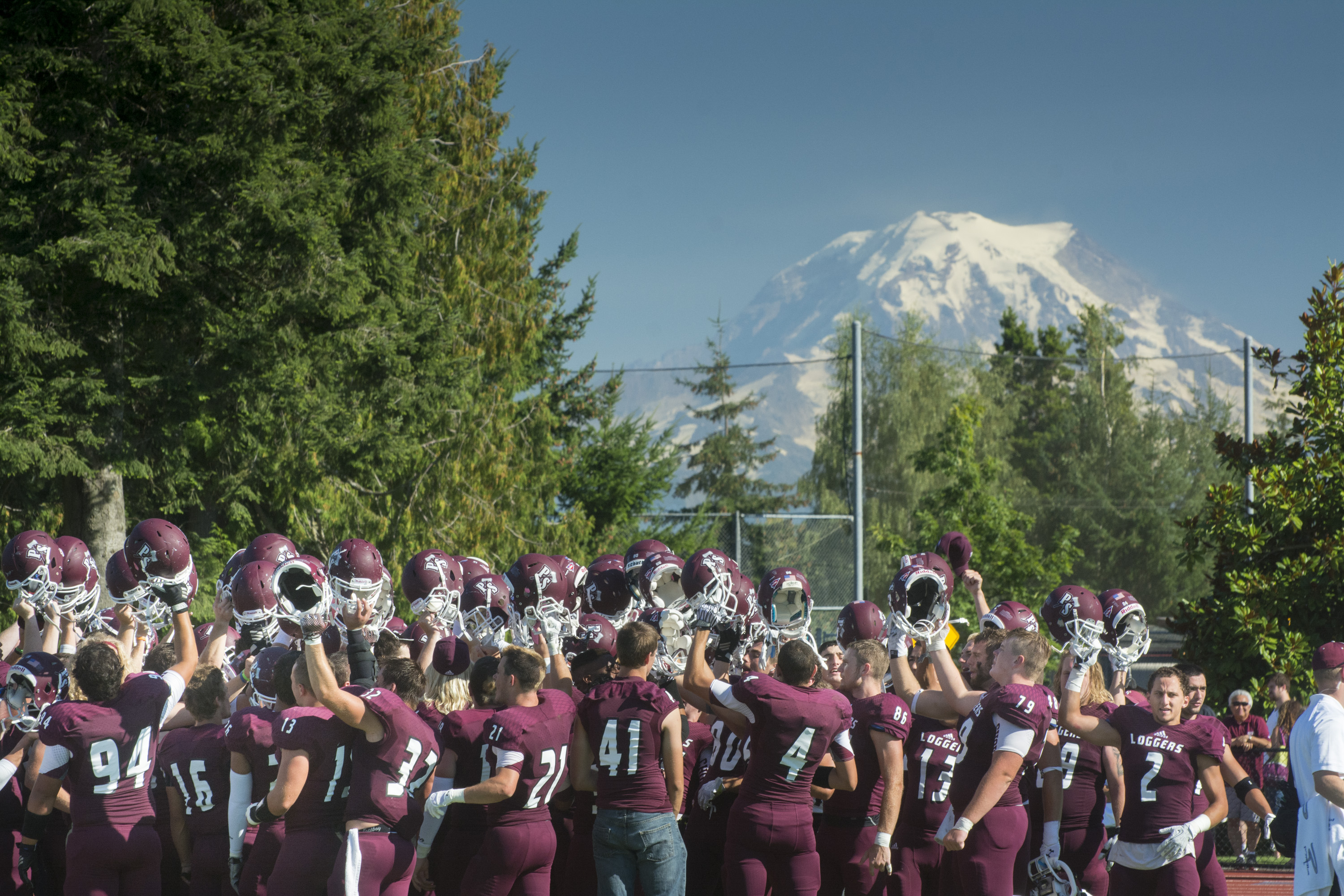 Puget Sound football team in uniform