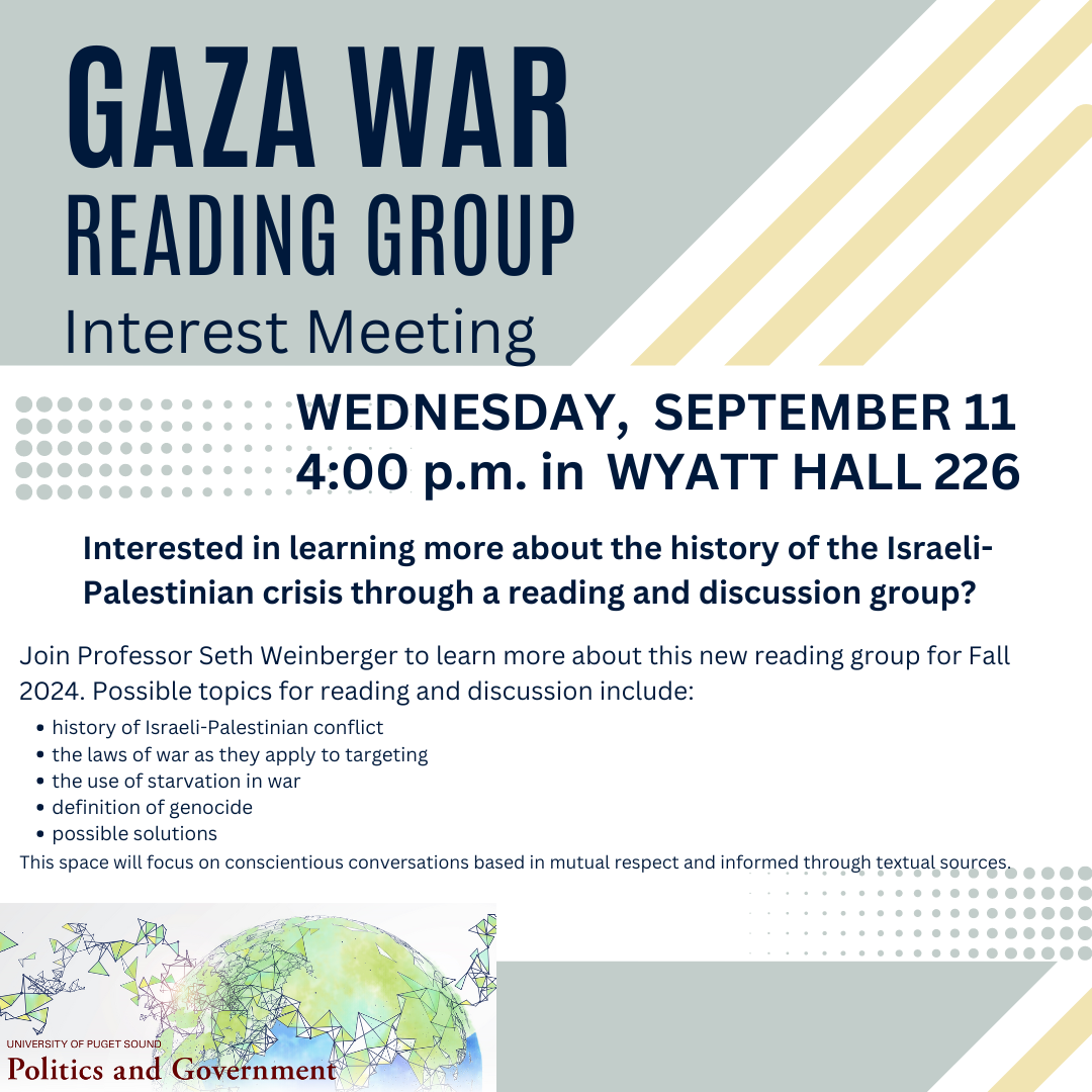 Gaza War reading group interest meeting
