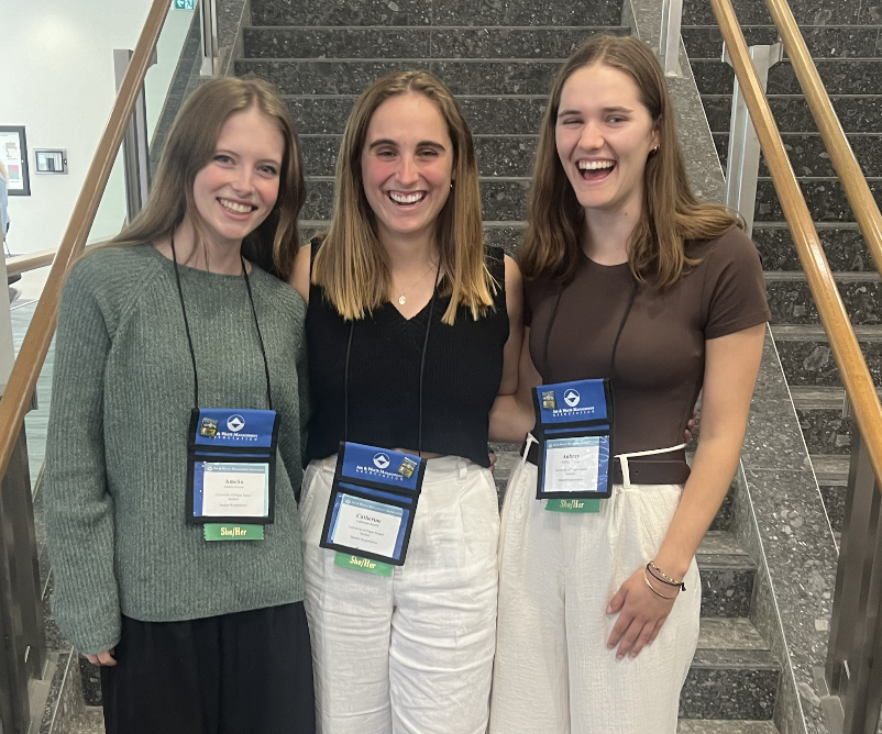 Amelia Pooser ’26, a double major in politics and government, and French language; Catherine Schilli ’26, and Aubrey Kettley ’25, both economics and environmental policy majors, formed the Logger Corp. team. 
