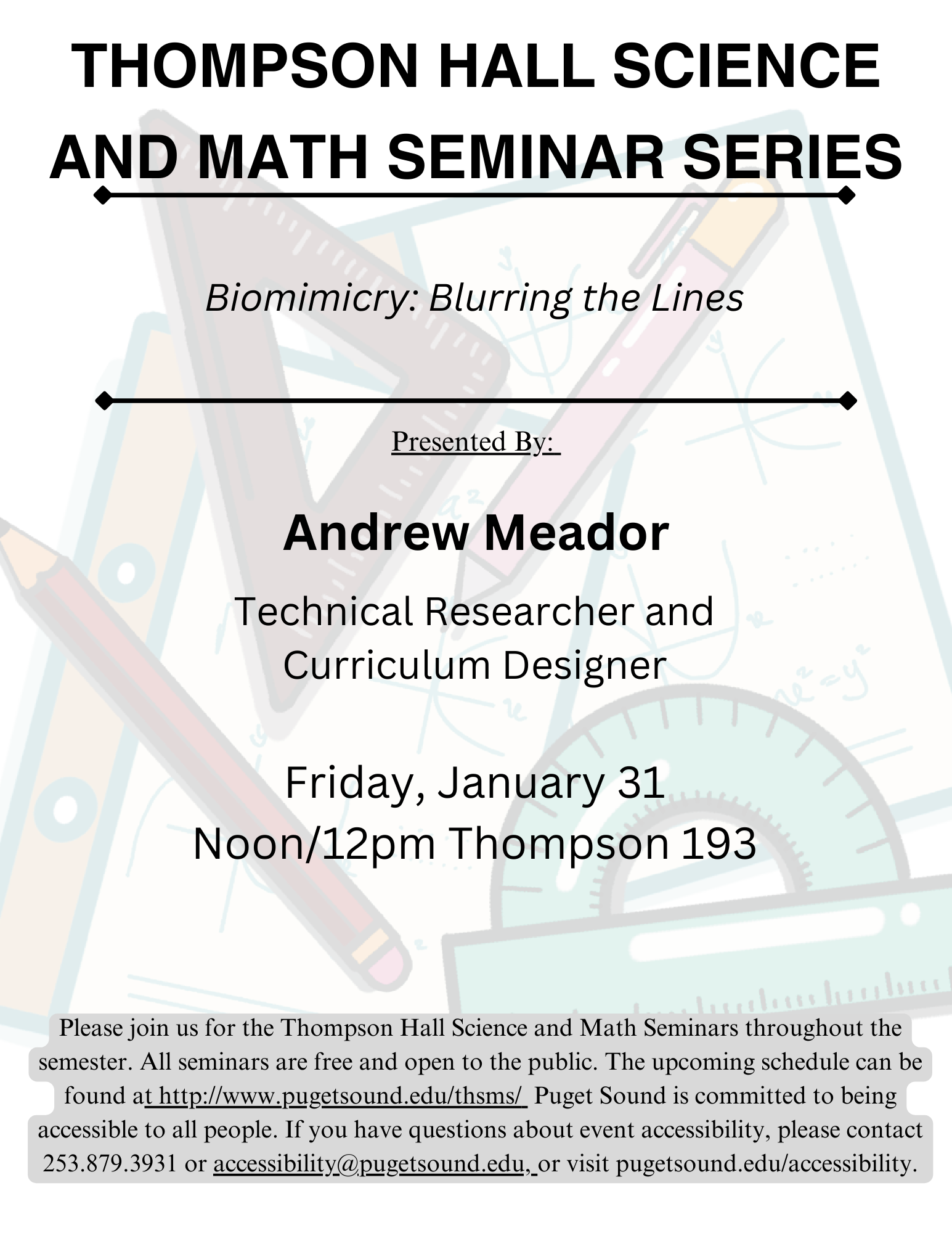 THSM seminar with Andrew Meador