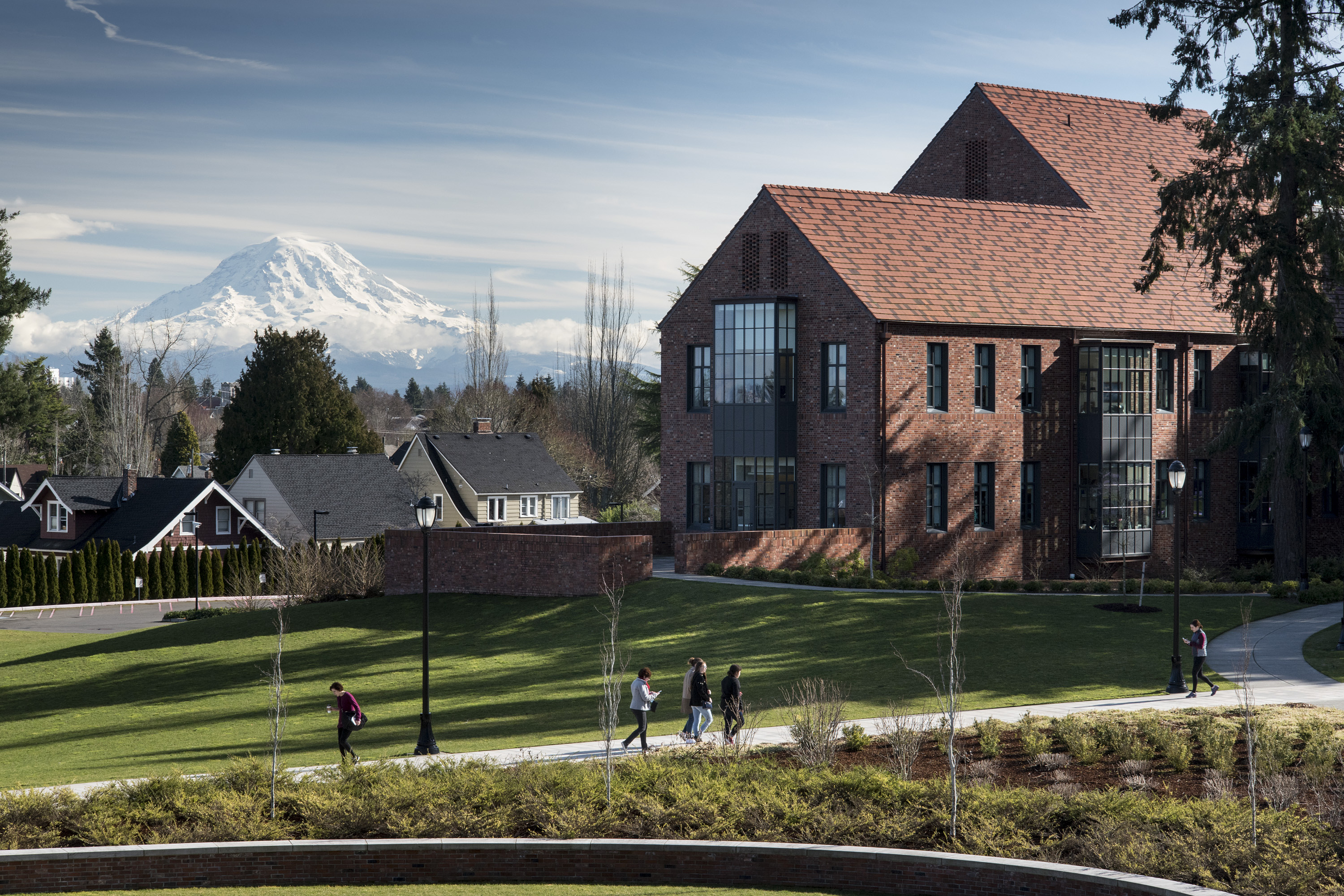 Mount Rainier and Weyerhaeuser Hall