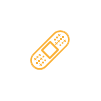 Yellow bandage icon