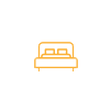 Yellow bed icon