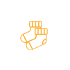 Yellow sock icon