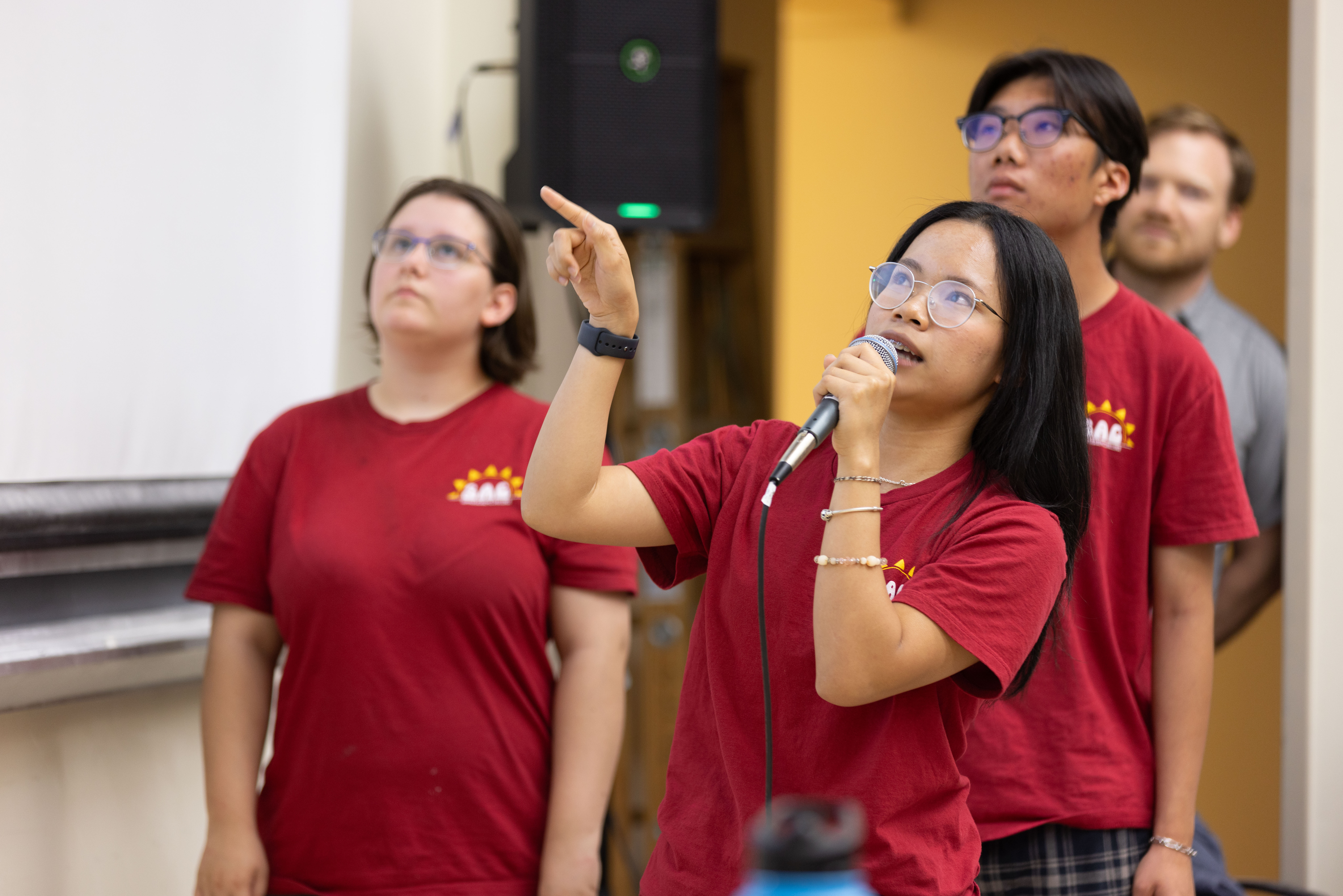 Students in Summer Academic Challenge present to the group