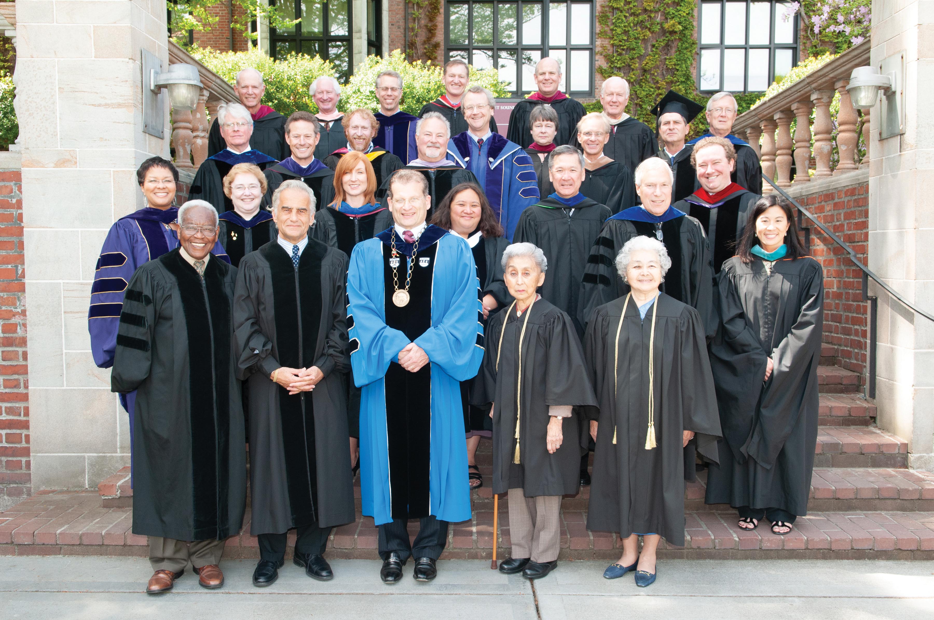 Formerly incarcerated Japanese American students attend Commencement in 2009.