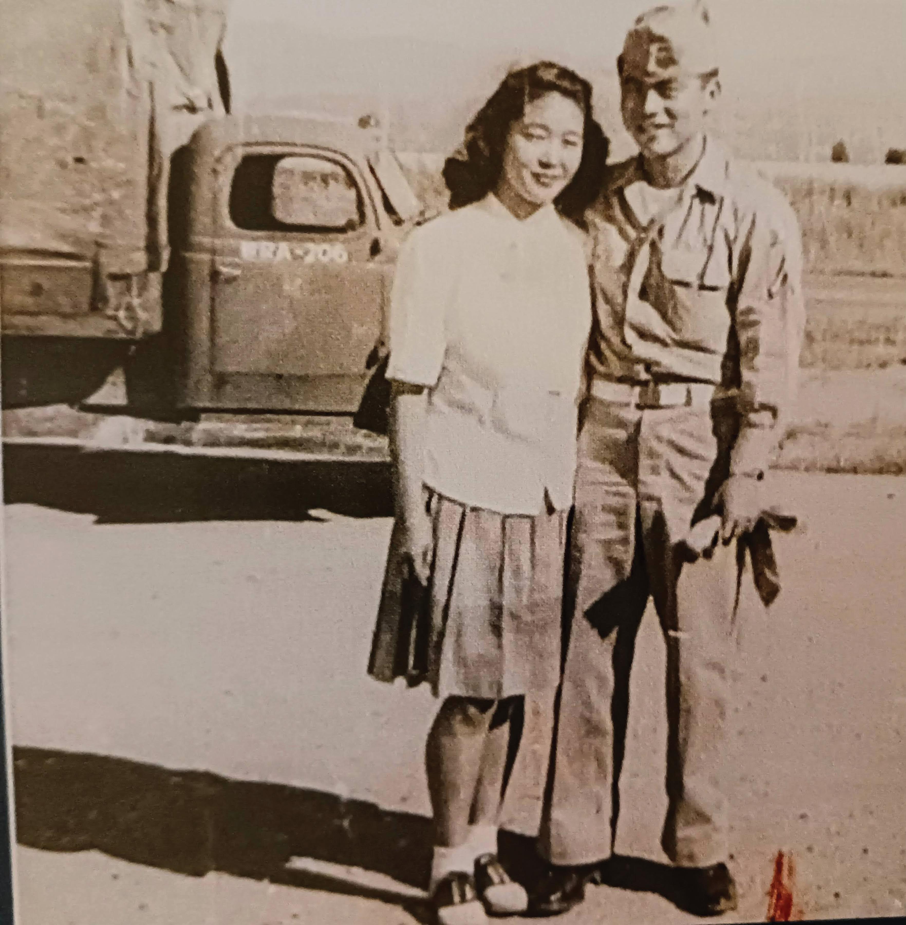 Michiko Jinguji and Mamoru Kiyokawa after they met at Tule Lake War Relocation Center in 1942. The couple married in 1945 in Fort Snelling, Minn. After Mamoru Kiyokawa’s honorable discharge, they first moved back to Tacoma, then to Portland and Eugene, Ore., and eventually returned to the Hood River Valley where they purchased an orchard.