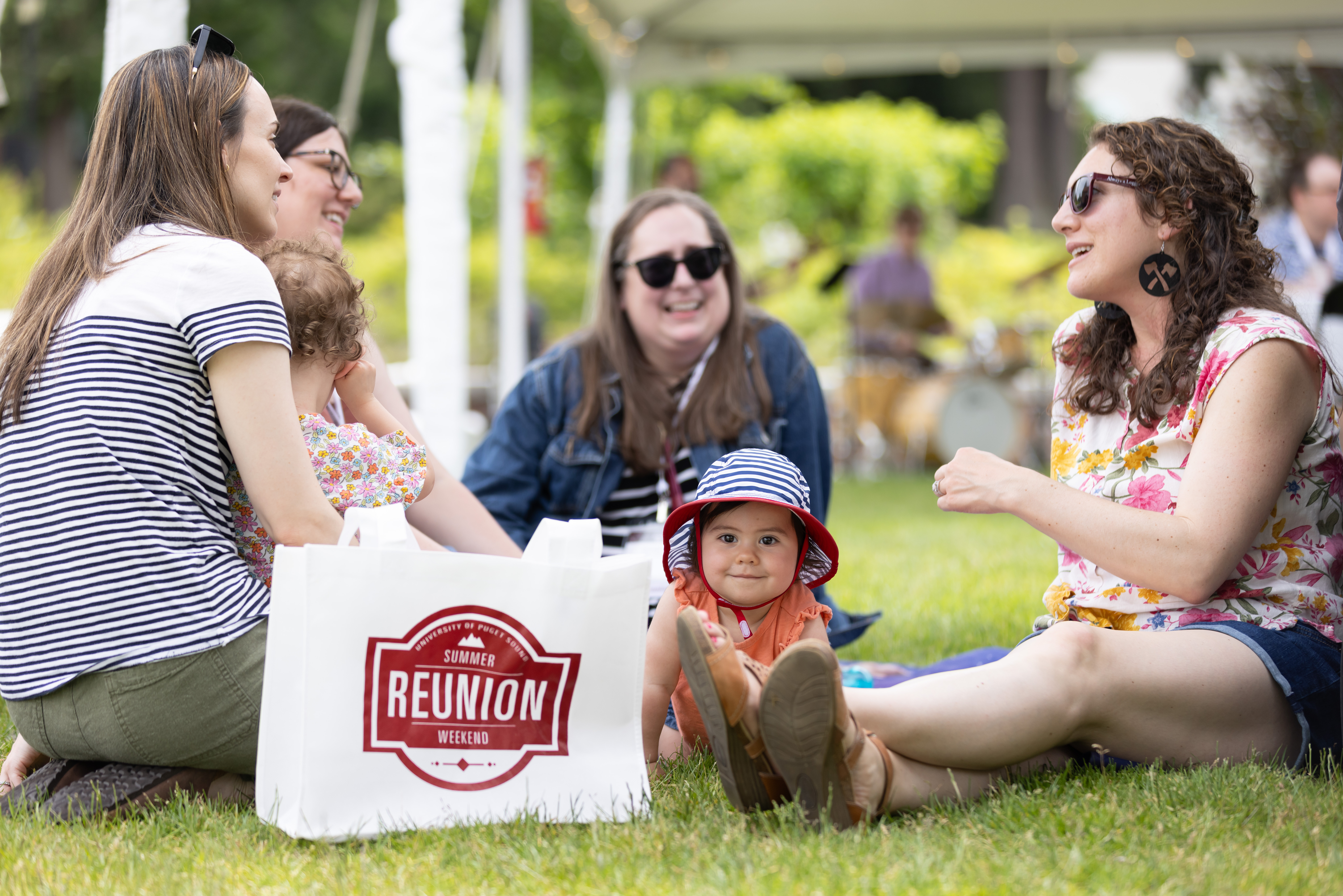 Loggers enjoy Summer Reunion Weekend on the Event Lawn.