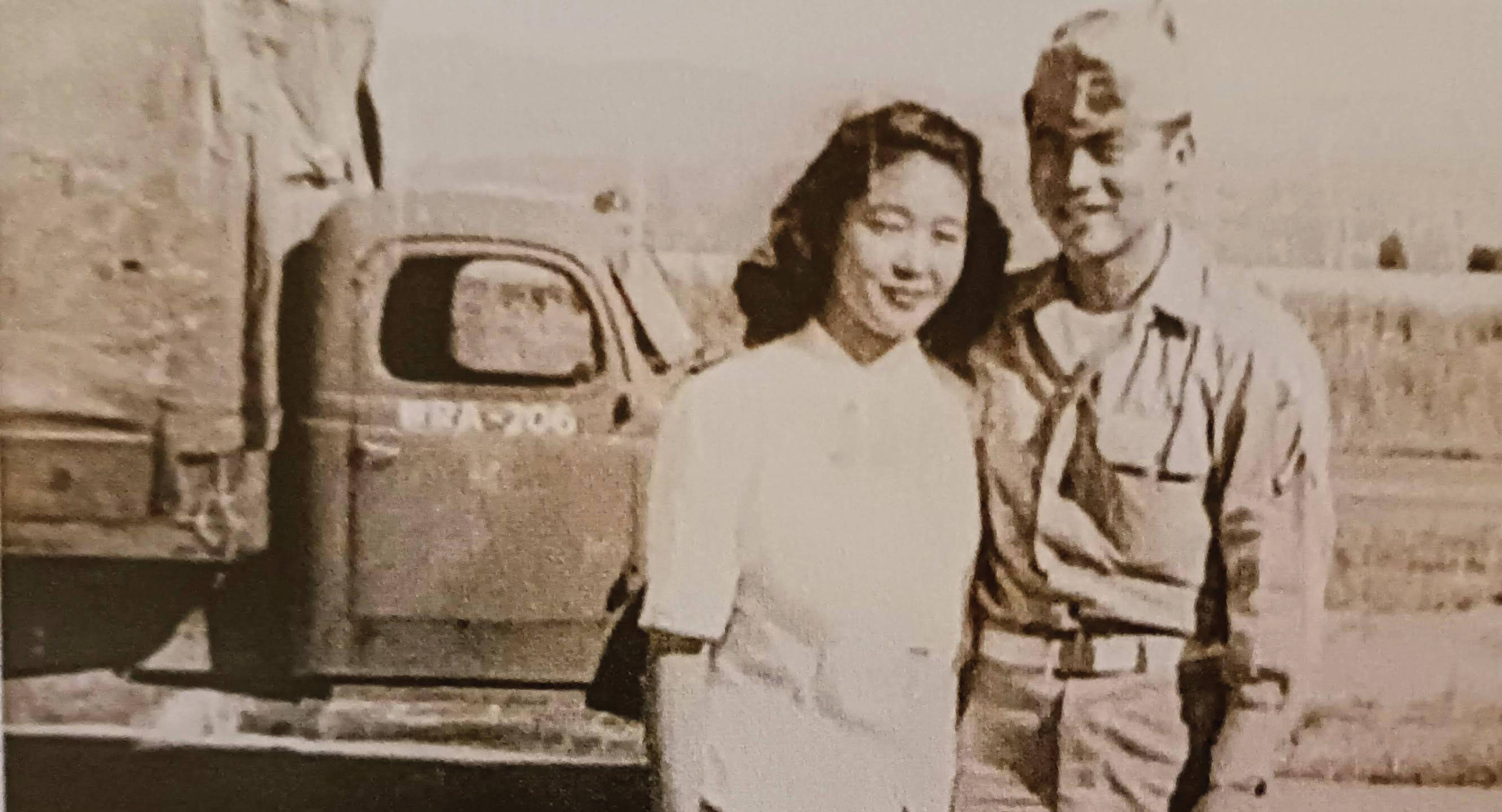 Michiko Jinguji Kiyokawa '42, Hon.'09 and her husband, Mamoru Kiyokawa