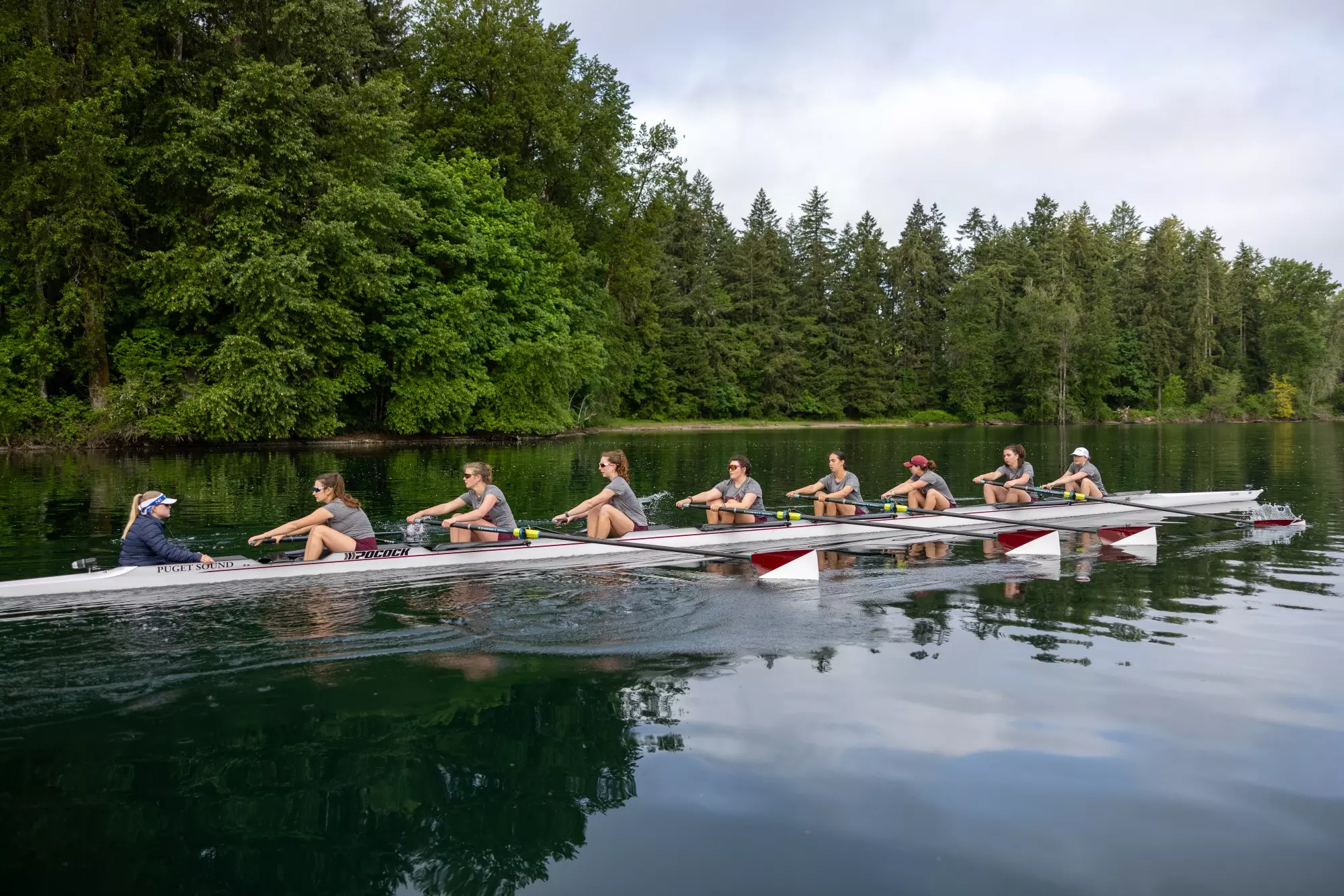 Crew team on the water