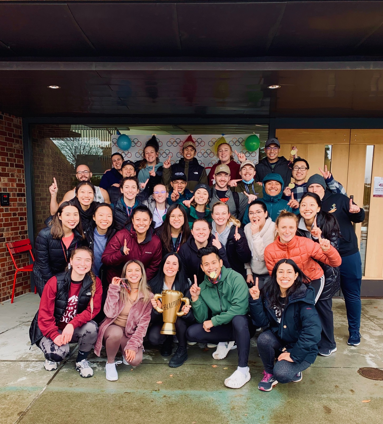 Jena Burkhart DPT’24 and her cohort at the PT Olympics.