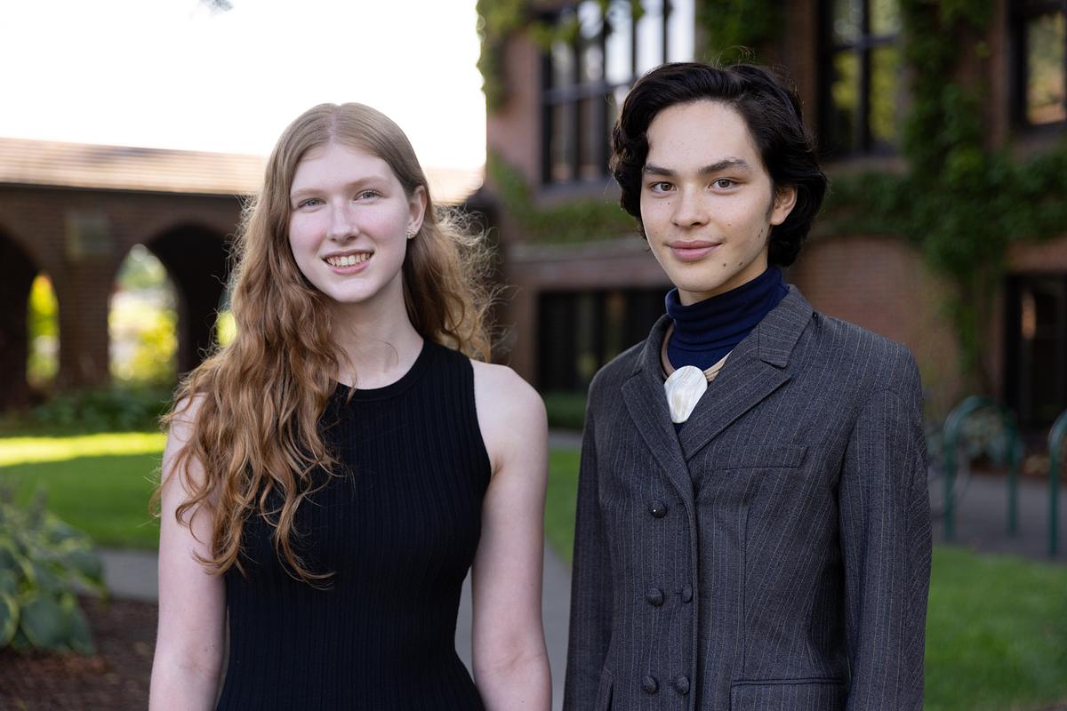 Lillis Scholars Claire Meyer and Ansel Chan