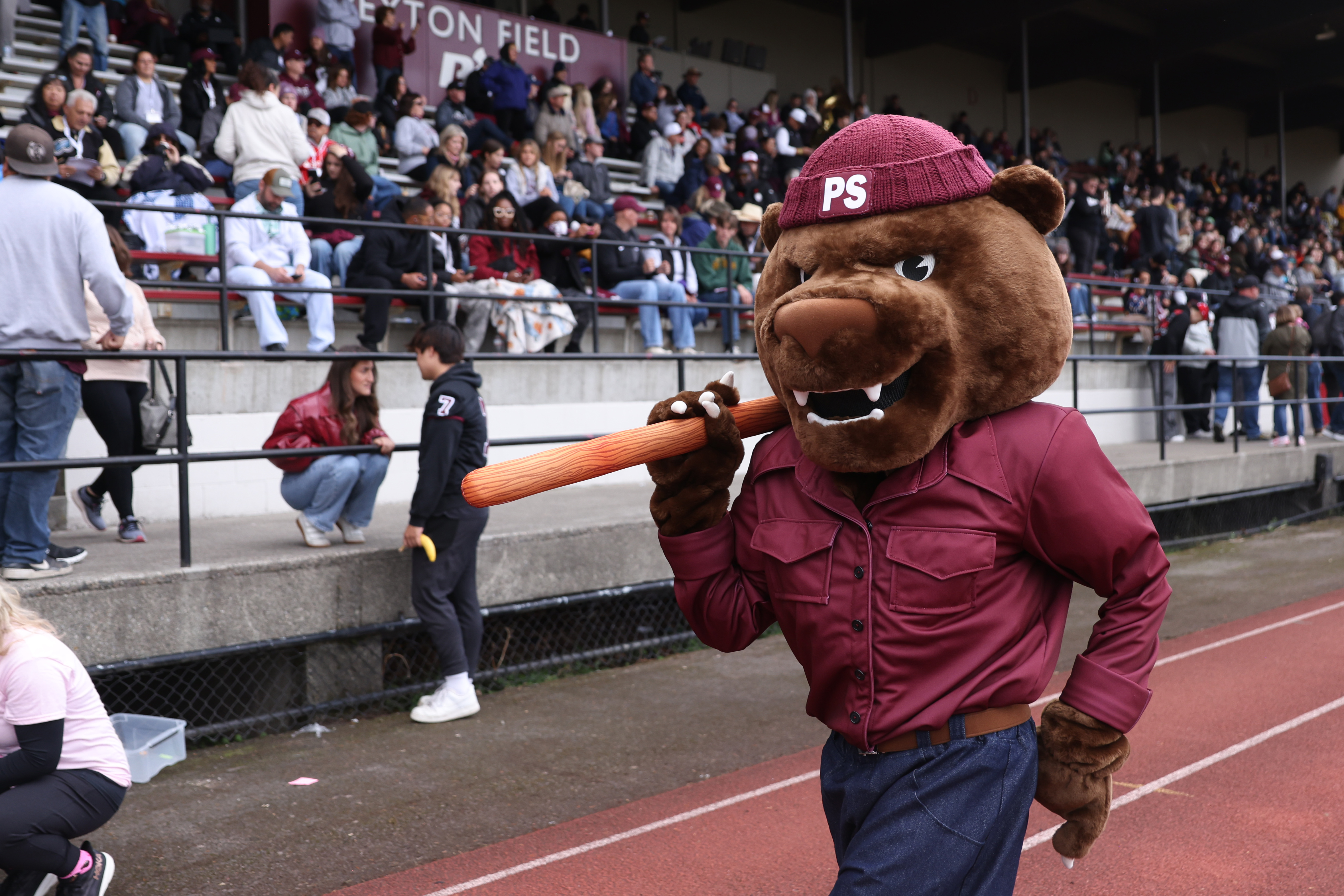 Grizz at the homecoming football game on Saturday, Oct. 11, 2025.