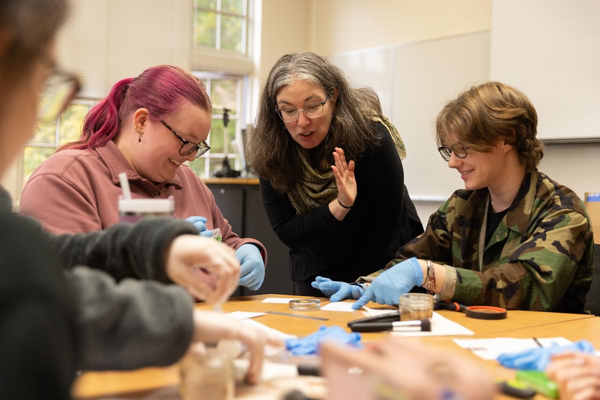 Amy Fisher speaks to students
